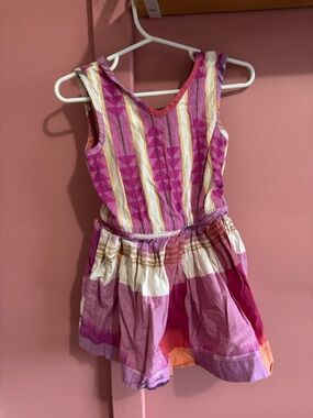 Summer open back pink 3T toddler girl dress stripes